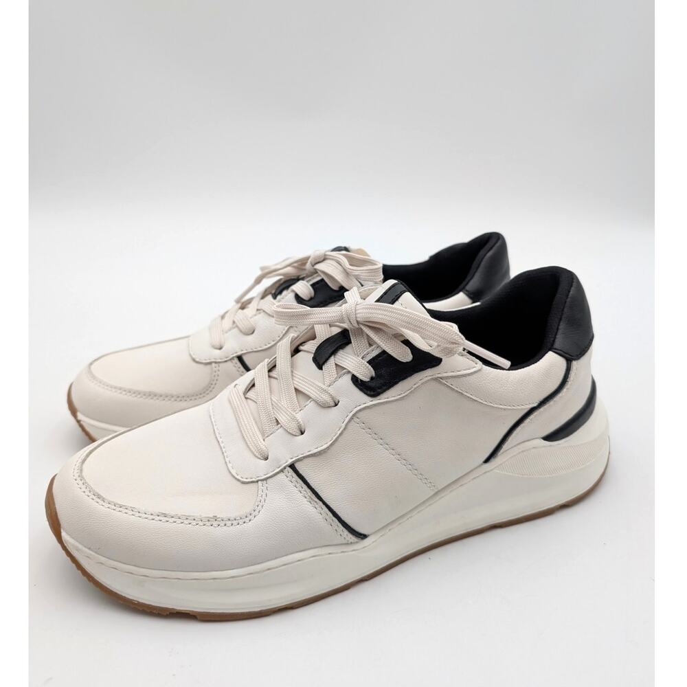 Naturalizer Blossom Lace-Up Sneaker Shoes Women's White/Black Size US11W EU42